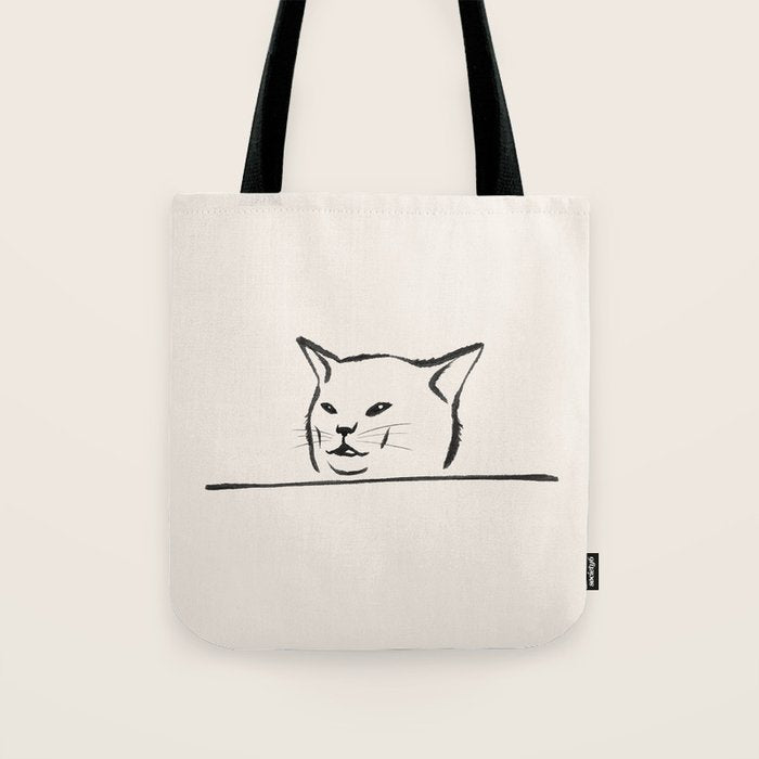 Confused cat meme drawing Tote Bag Gallery Image 1
