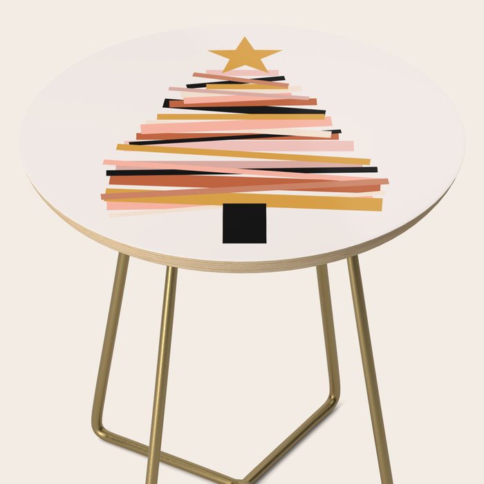 Ribbon Christmas Tree - neutrals Side Table Gallery Image 2