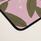 Delicate Magnolia Floral Pattern on Pink Desk Mat Gallery Image 4