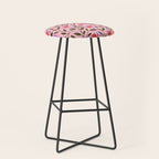 Delicate Magnolia Floral Pattern on Pink Stool Gallery Image 1