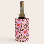 Delicate Magnolia Floral Pattern on Pink Wine Chiller Gallery Image 2