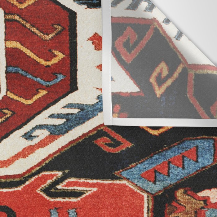 Antique Caucasian Rug With Abstract Animals Print Wall Tapestry Gallery Image 3