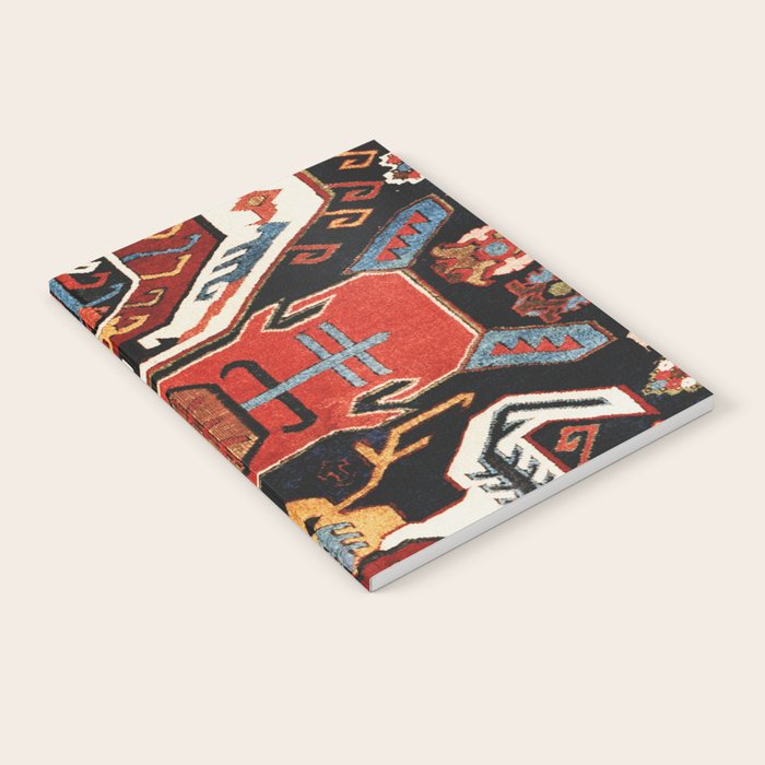 Antique Caucasian Rug With Abstract Animals Print Notebook Gallery Image 2