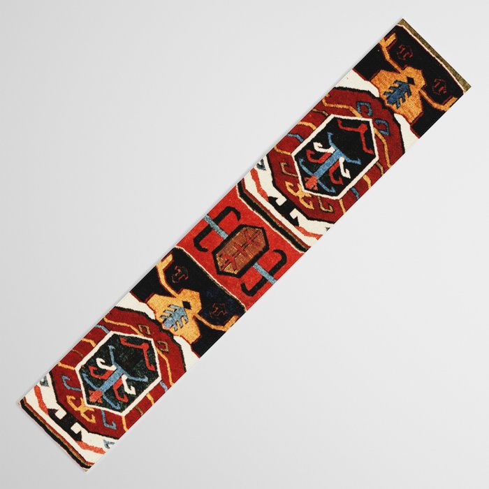 Antique Caucasian Rug With Abstract Animals Print Table Runner Gallery Image 3