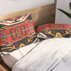 Antique Caucasian Rug With Abstract Animals Print Pillow Sham Gallery Image 2
