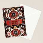 Antique Caucasian Rug With Abstract Animals Print Stationery Card Gallery Image 2