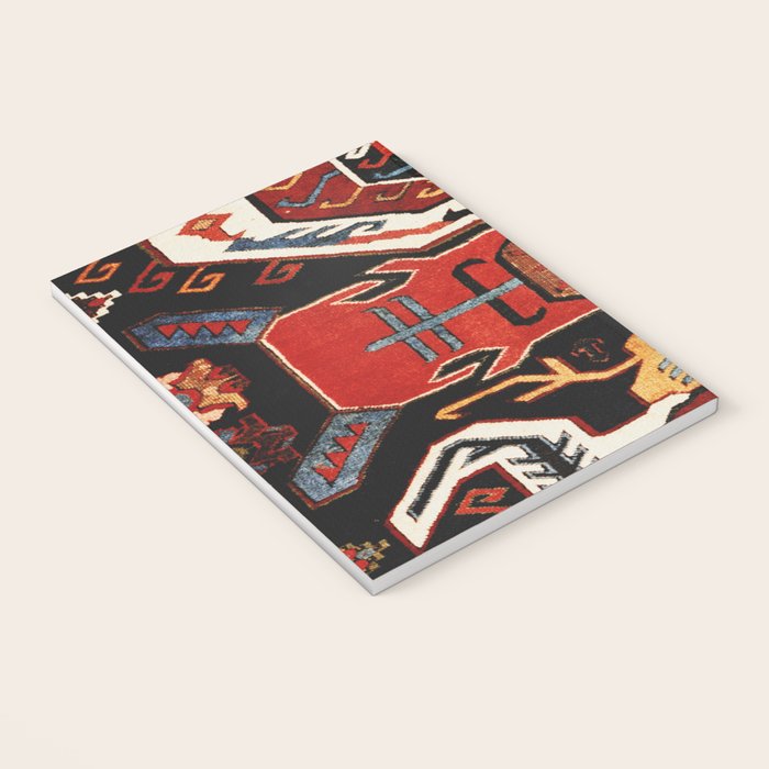 Antique Caucasian Rug With Abstract Animals Print Notebook Gallery Image 3