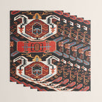 Antique Caucasian Rug With Abstract Animals Print Wrapping Paper Gallery Image 3