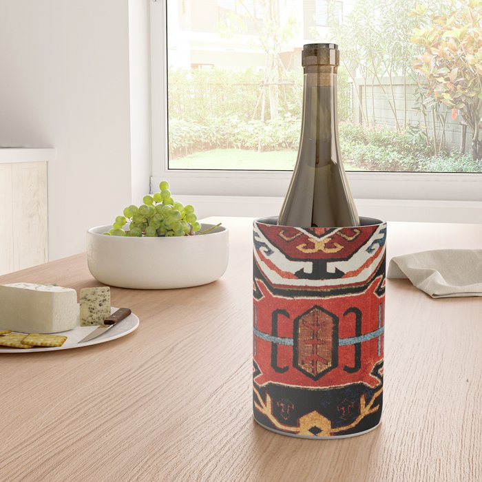 Antique Caucasian Rug With Abstract Animals Print Wine Chiller Gallery Image 4