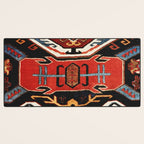 Antique Caucasian Rug With Abstract Animals Print Desk Mat Gallery Image 3