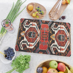 Antique Caucasian Rug With Abstract Animals Print Cutting Board Gallery Image 2