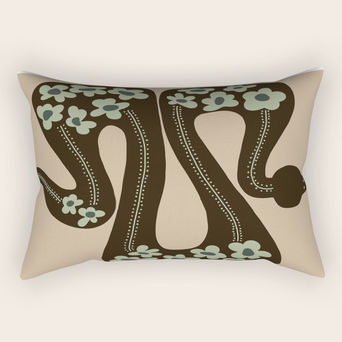 wild and free green anaconda  Rectangular Pillow Gallery Image 2