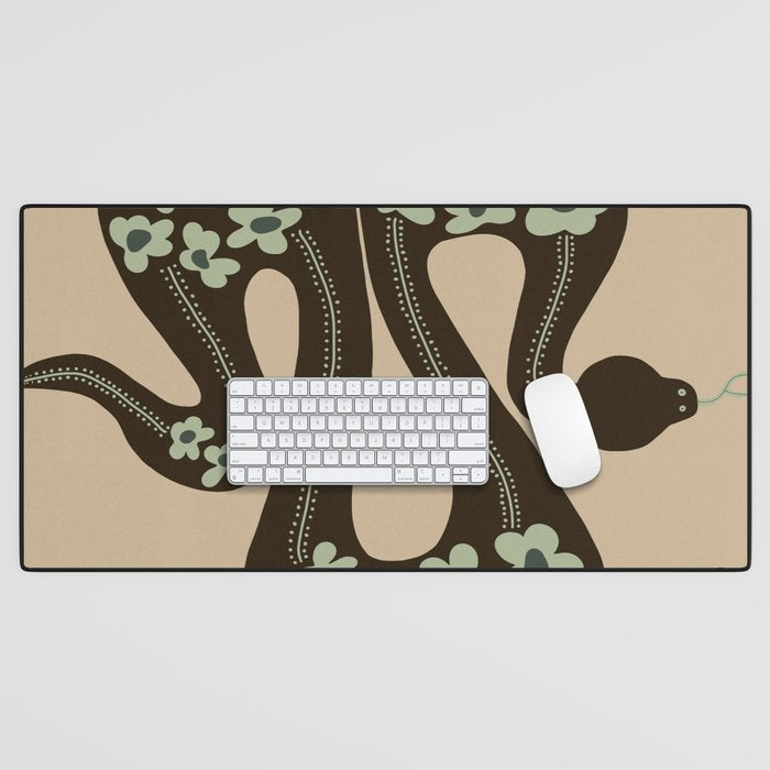 wild and free green anaconda  Desk Mat Gallery Image 1
