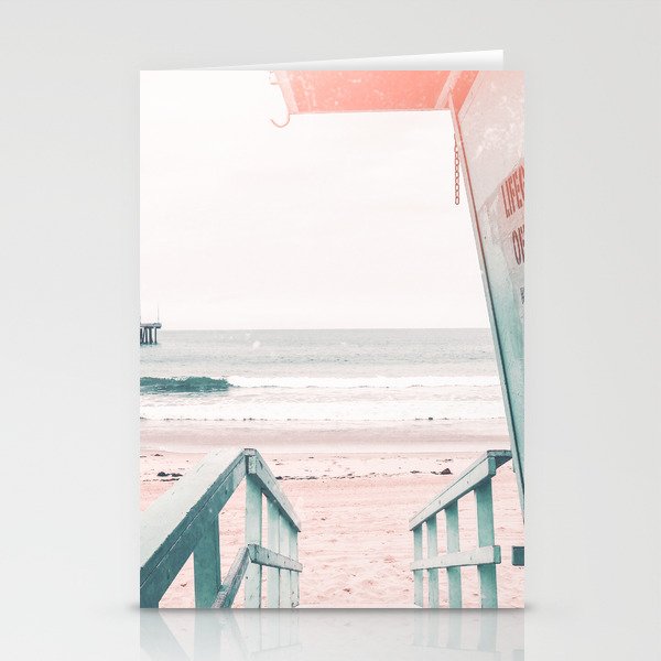 Lifeguard Tower California Beach Life Stationery Card Gallery Image 2