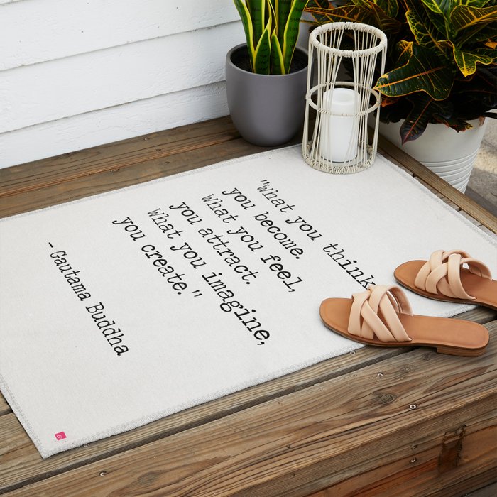Buddha quote 5 Outdoor Rug Gallery Image 2