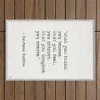Buddha quote 5 Outdoor Rug Gallery Image 1