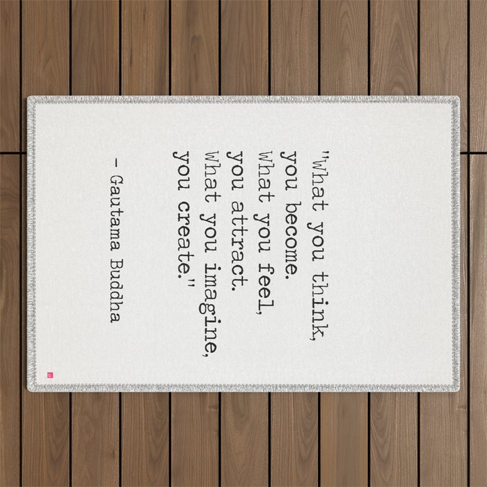 Buddha quote 5 Outdoor Rug Gallery Image 1