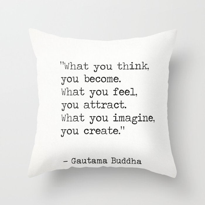 Buddha quote 5 Throw Pillow Gallery Image 6