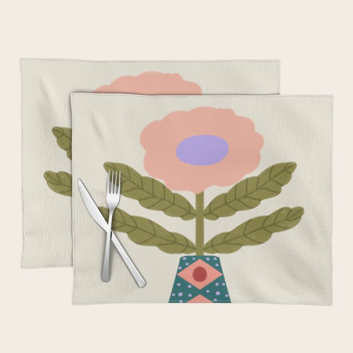 Groovy Floral Vase  Placemat Gallery Image 1