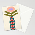 Groovy Floral Vase  Stationery Card Gallery Image 2