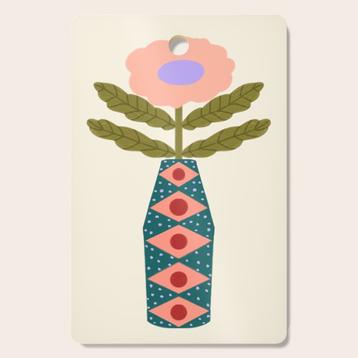 Groovy Floral Vase  Cutting Board Gallery Image 1