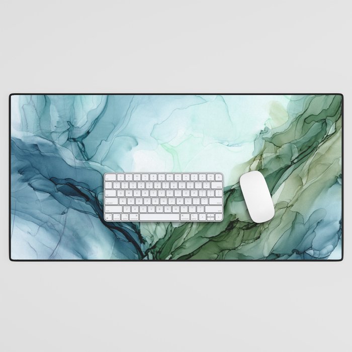 Nature Landscape Inspired Abstract Flow Painting 2 Desk Mat Gallery Image 1