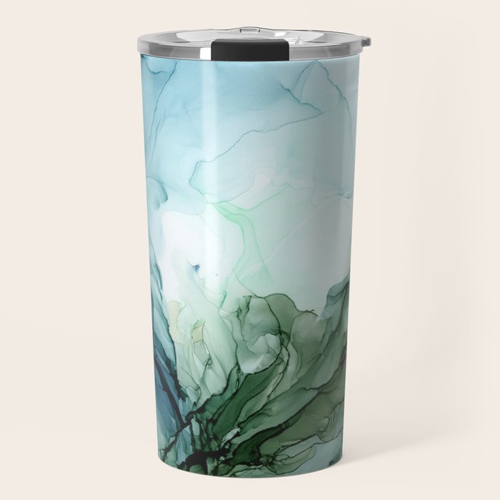 Nature Landscape Inspired Abstract Flow Painting 2 Travel Mug Gallery Image 1