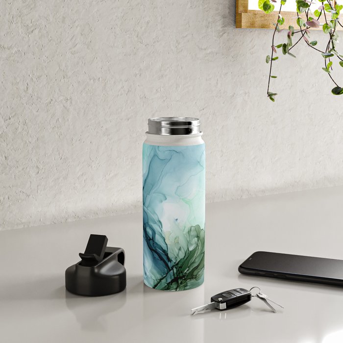 Nature Landscape Inspired Abstract Flow Painting 2 Water Bottle Gallery Image 4