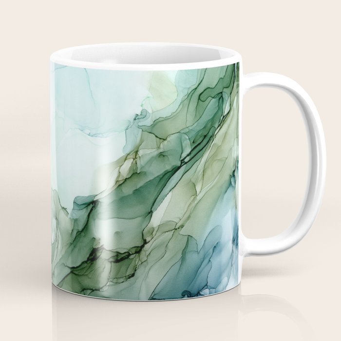 Nature Landscape Inspired Abstract Flow Painting 2 Coffee Mug Gallery Image 1