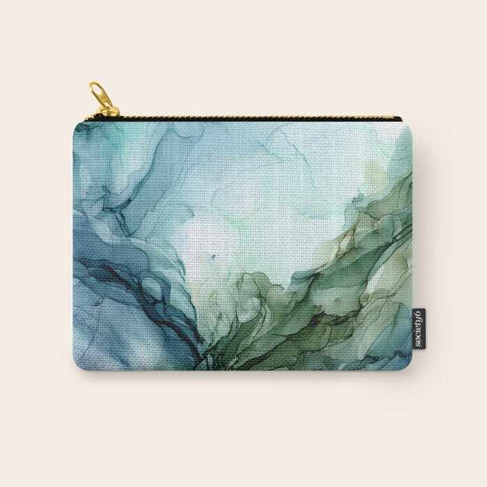 Nature Landscape Inspired Abstract Flow Painting 2 Carry All Pouch Gallery Image 1