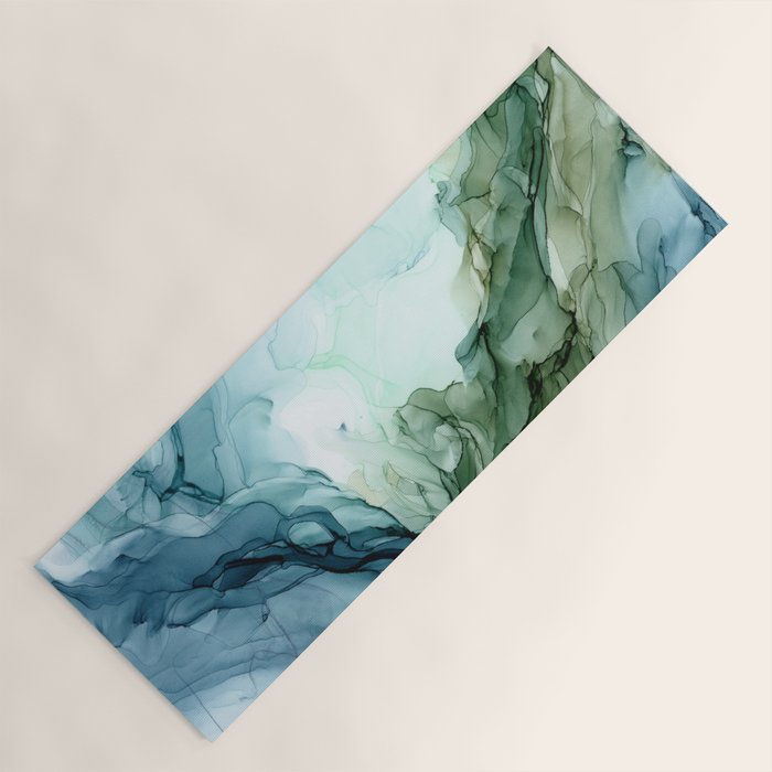 Nature Landscape Inspired Abstract Flow Painting 2 Yoga Mat Gallery Image 1