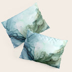 Nature Landscape Inspired Abstract Flow Painting 2 Pillow Sham Gallery Image 3