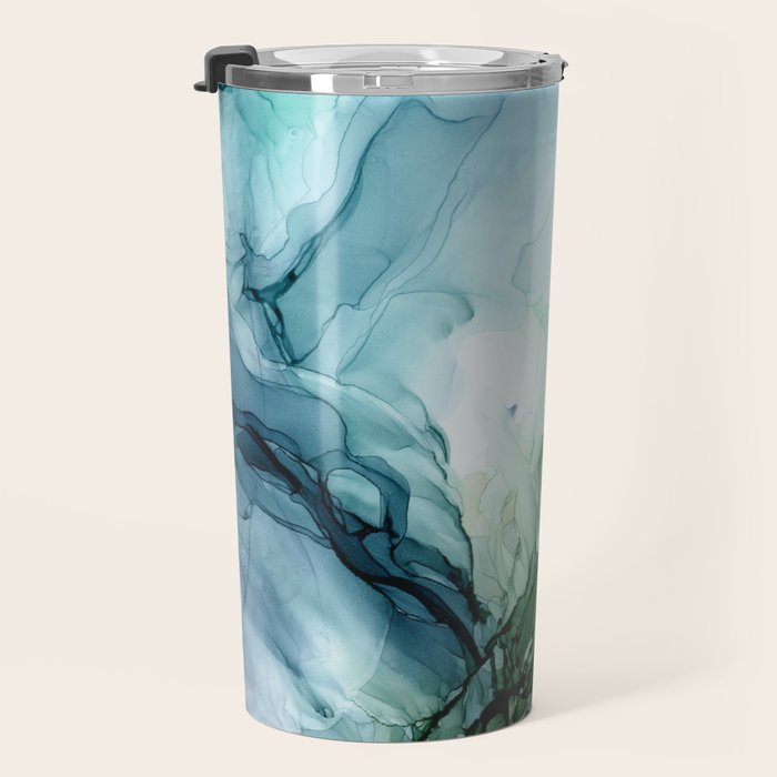 Nature Landscape Inspired Abstract Flow Painting 2 Travel Mug Gallery Image 3