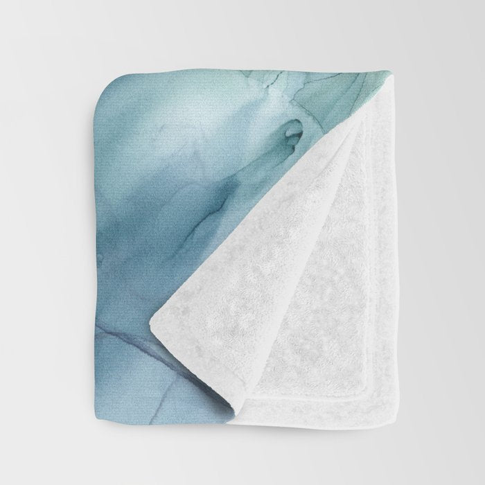 Nature Landscape Inspired Abstract Flow Painting 2 Throw Blanket Gallery Image 3