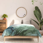Nature Landscape Inspired Abstract Flow Painting 2 Comforter Gallery Image 3