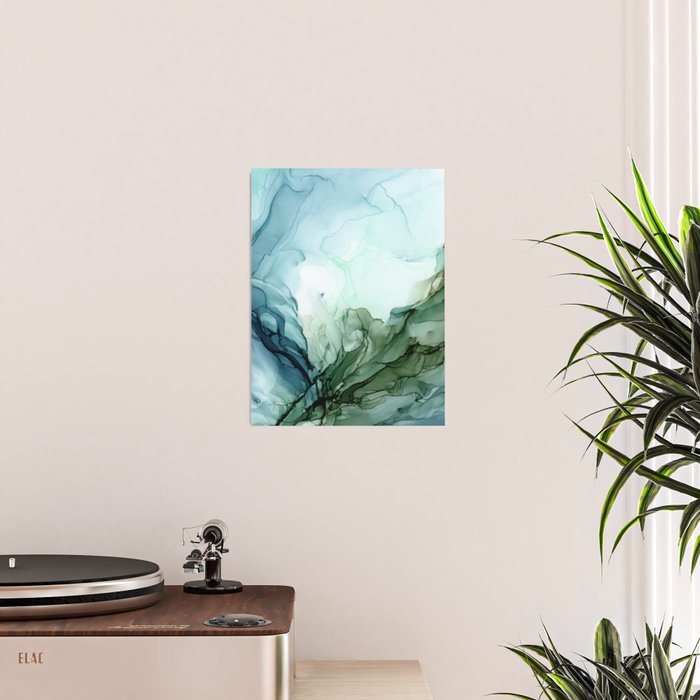 Nature Landscape Inspired Abstract Flow Painting 2 Poster Gallery Image 2
