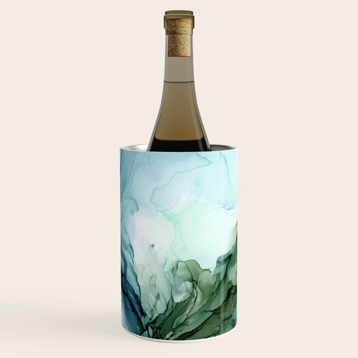 Nature Landscape Inspired Abstract Flow Painting 2 Wine Chiller Gallery Image 1