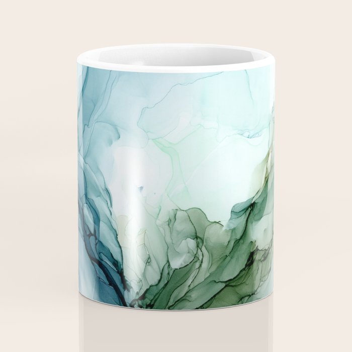 Nature Landscape Inspired Abstract Flow Painting 2 Coffee Mug Gallery Image 4