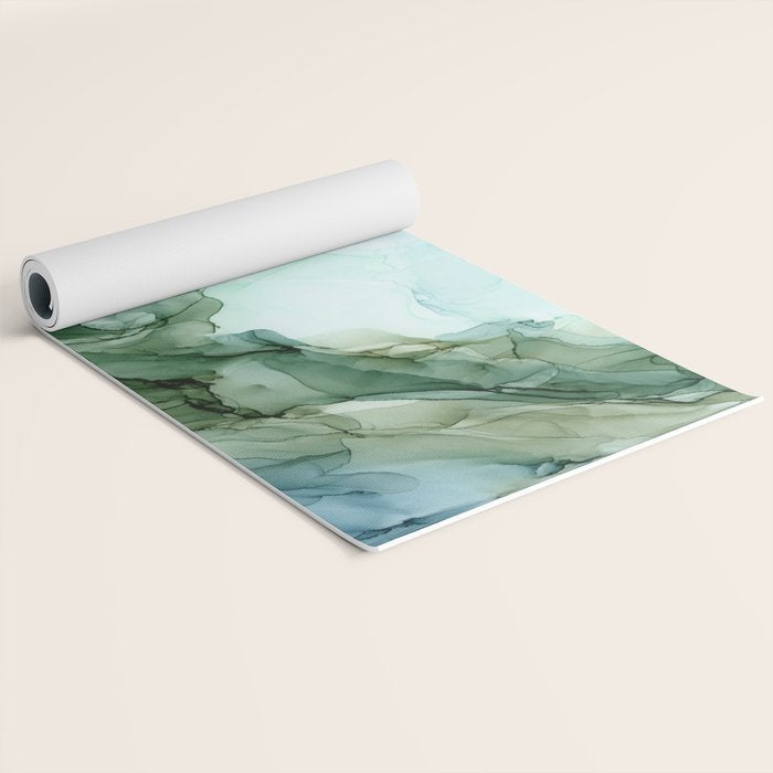 Nature Landscape Inspired Abstract Flow Painting 2 Yoga Mat Gallery Image 2