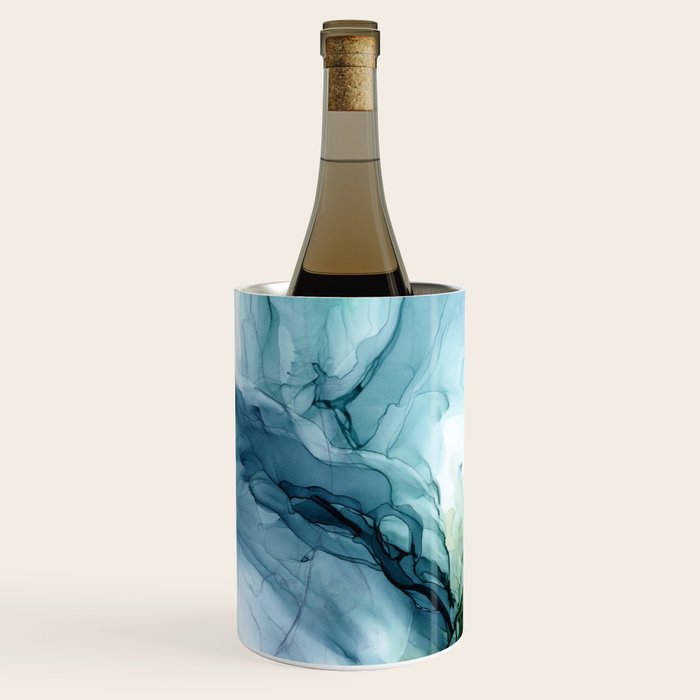 Nature Landscape Inspired Abstract Flow Painting 2 Wine Chiller Gallery Image 2