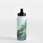 Nature Landscape Inspired Abstract Flow Painting 2 Water Bottle Gallery Image 2
