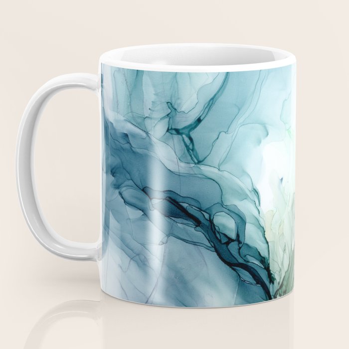 Nature Landscape Inspired Abstract Flow Painting 2 Coffee Mug Gallery Image 3
