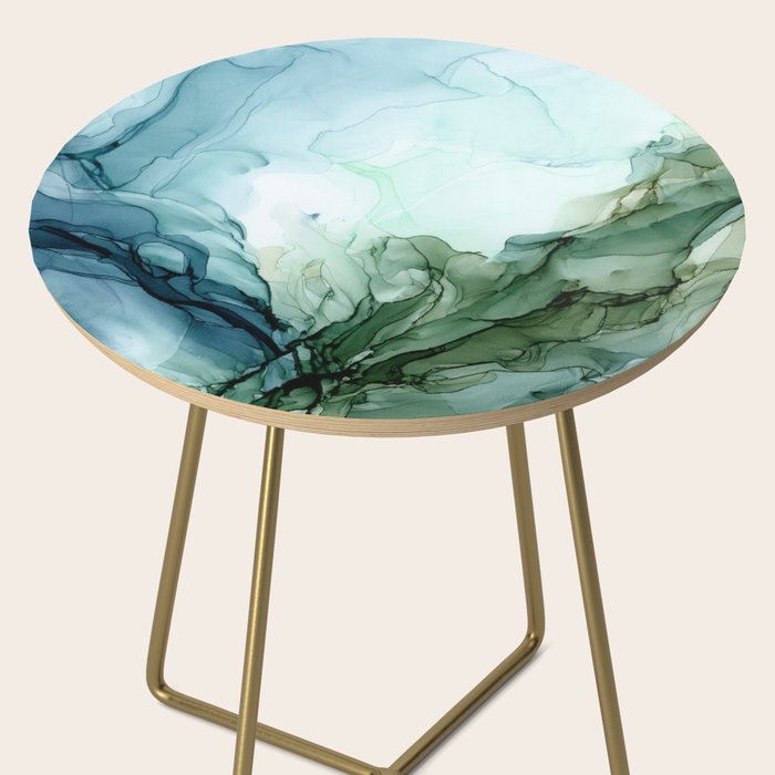 Nature Landscape Inspired Abstract Flow Painting 2 Side Table Gallery Image 2