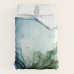 Nature Landscape Inspired Abstract Flow Painting 2 Comforter Gallery Image 6