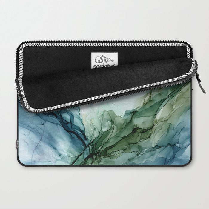 Nature Landscape Inspired Abstract Flow Painting 2 Laptop Sleeve Gallery Image 2