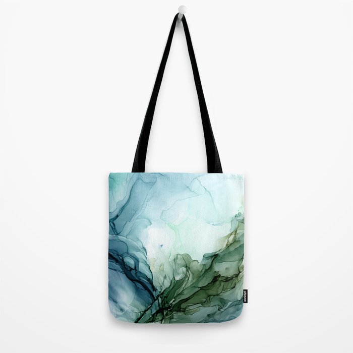 Nature Landscape Inspired Abstract Flow Painting 2 Tote Bag Gallery Image 2