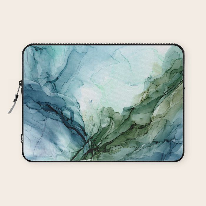 Nature Landscape Inspired Abstract Flow Painting 2 Laptop Sleeve Gallery Image 1