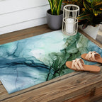 Nature Landscape Inspired Abstract Flow Painting 2 Outdoor Rug Gallery Image 2