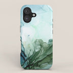 Nature Landscape Inspired Abstract Flow Painting 2 iPhone Case Gallery Image 1