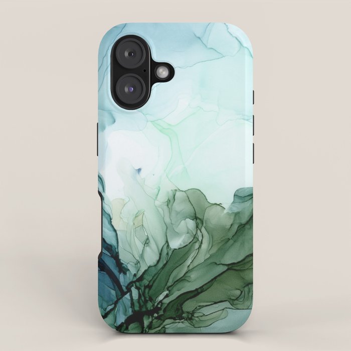Nature Landscape Inspired Abstract Flow Painting 2 iPhone Case Gallery Image 1